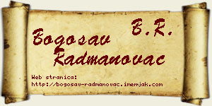 Bogosav Radmanovac vizit kartica